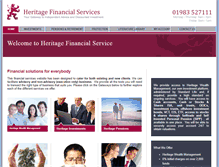 Tablet Screenshot of heritage-financial.co.uk
